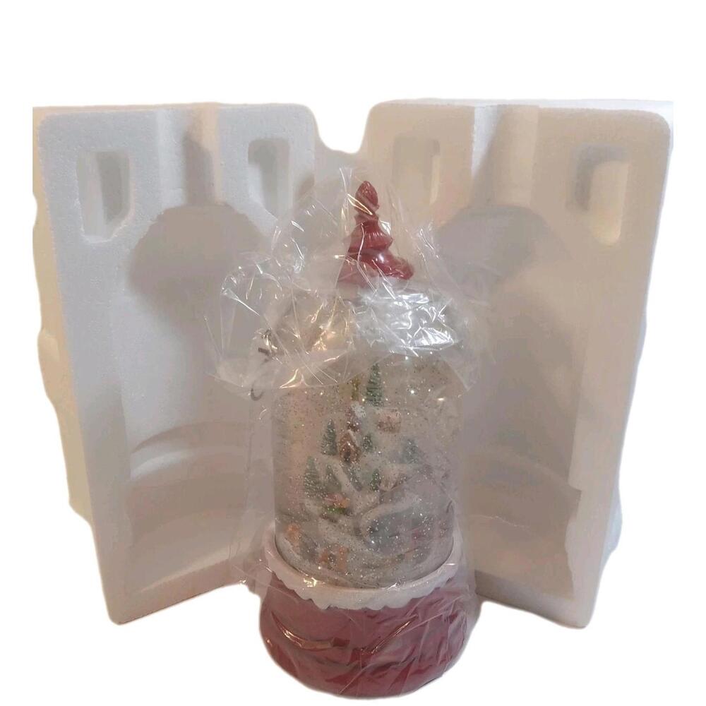 Valerie Parr Hill Snow Globe Red Multi Christmas Village Scene AC/DC Adapter - Picture 7 of 9